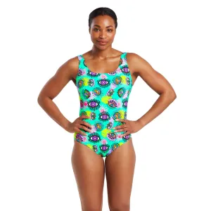 LOOK INSIDE SILVER LINED SCOOPBACK SWIMSUIT