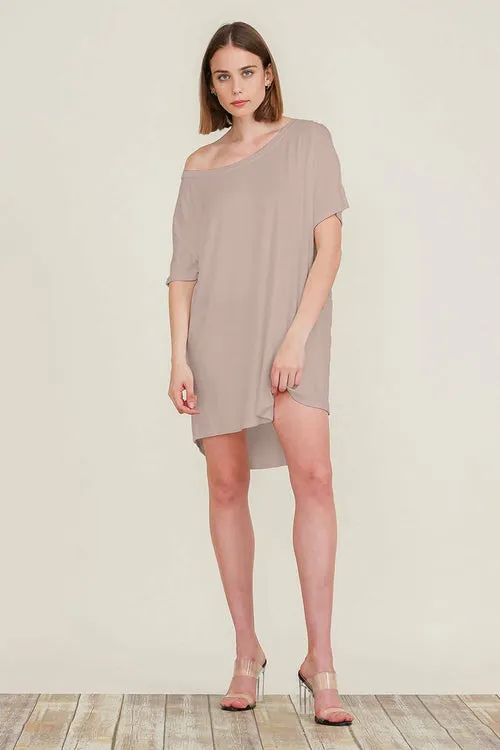 Loose Home Long Sleeve Shirt Mini Dresses Tops T Shirts Tunics S-XL
