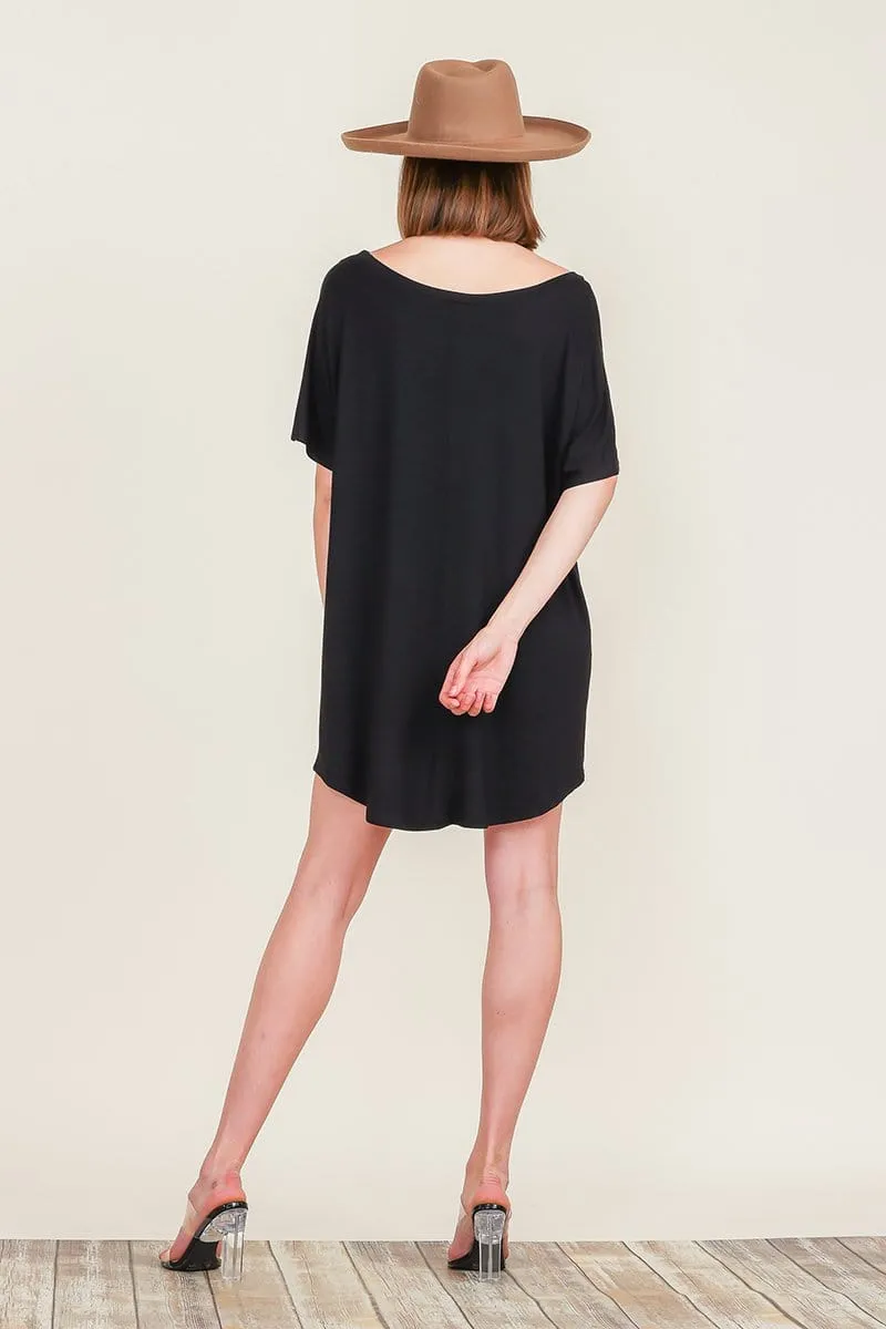 Loose Home Long Sleeve Shirt Mini Dresses Tops T Shirts Tunics S-XL