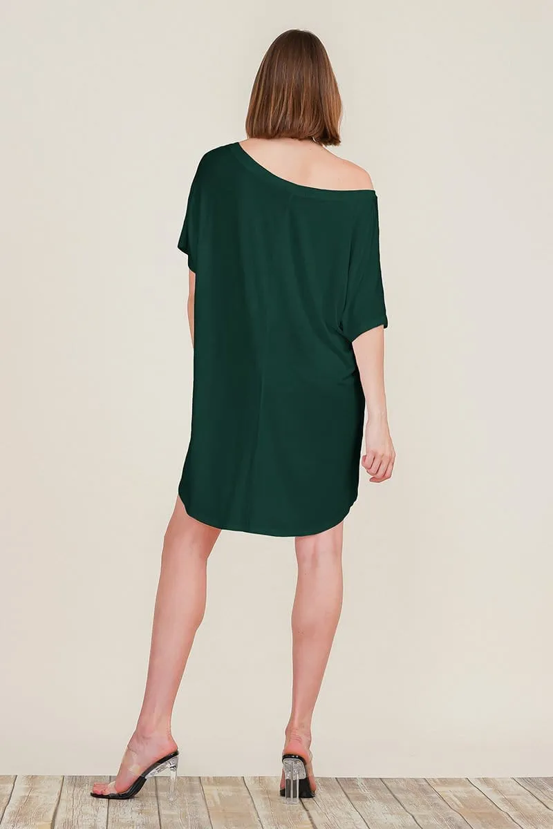 Loose Home Long Sleeve Shirt Mini Dresses Tops T Shirts Tunics S-XL