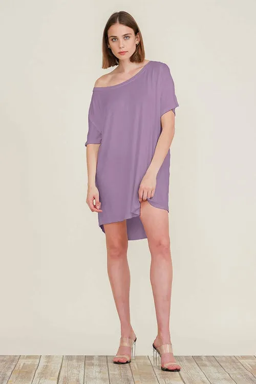 Loose Home Long Sleeve Shirt Mini Dresses Tops T Shirts Tunics S-XL