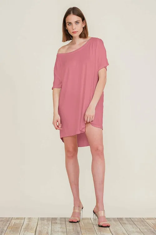 Loose Home Long Sleeve Shirt Mini Dresses Tops T Shirts Tunics S-XL