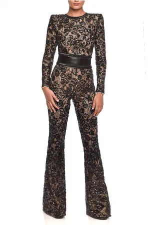 Lynn - European-American Elegance Woman's  Lace Slim Jumpsuit
