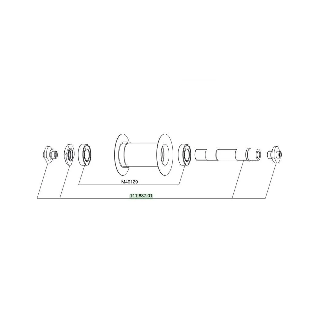 Mavic 111 887 01 Comete Track Axle Kit - Front