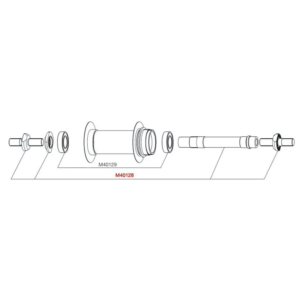 Mavic M40128 Comete Track Axle Kit - Rear