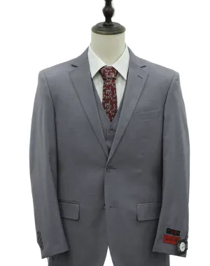Mazari Vested Modern Fit Suit - Paris Silver 1500