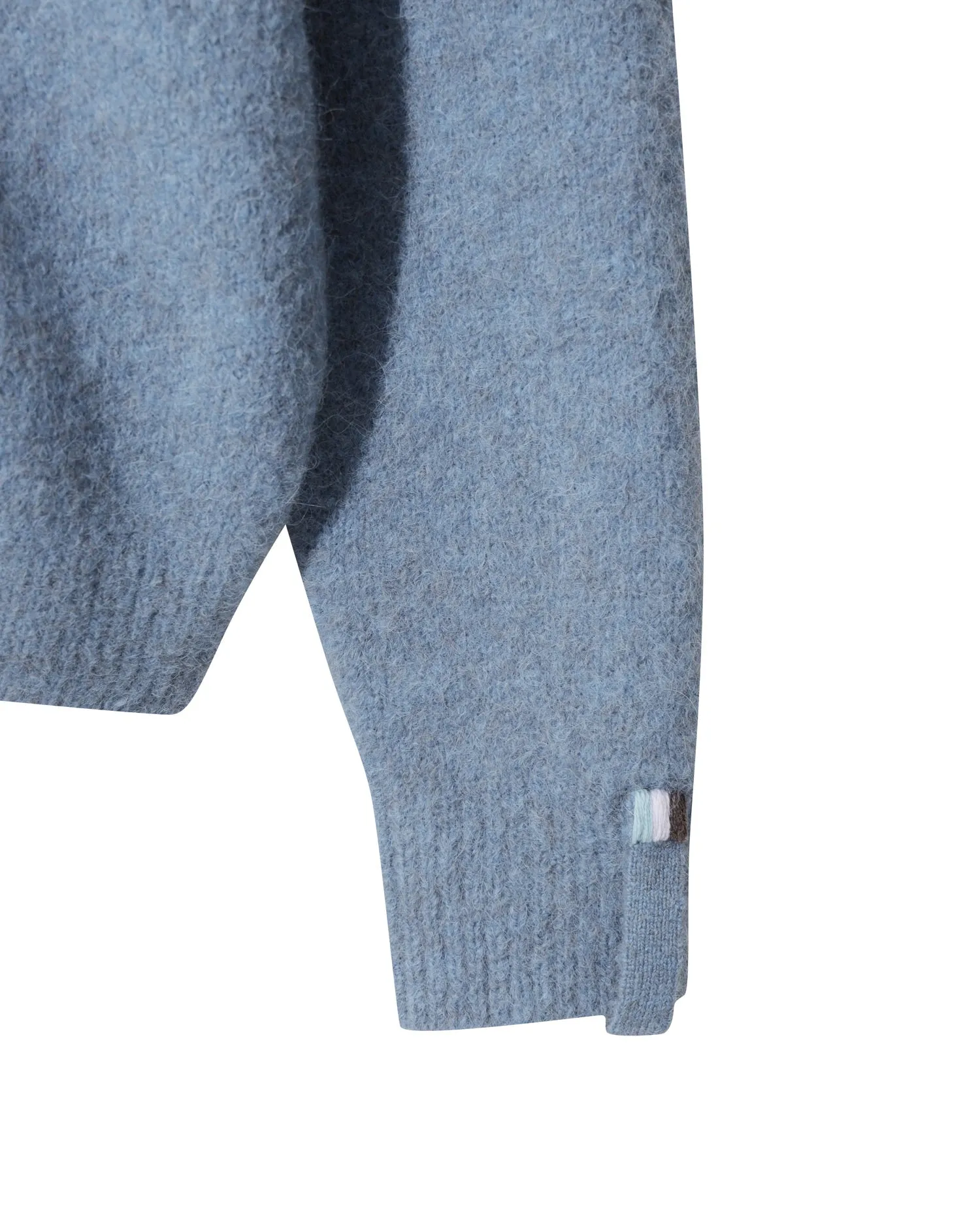 Men Fluffy Alpaca Cardigan