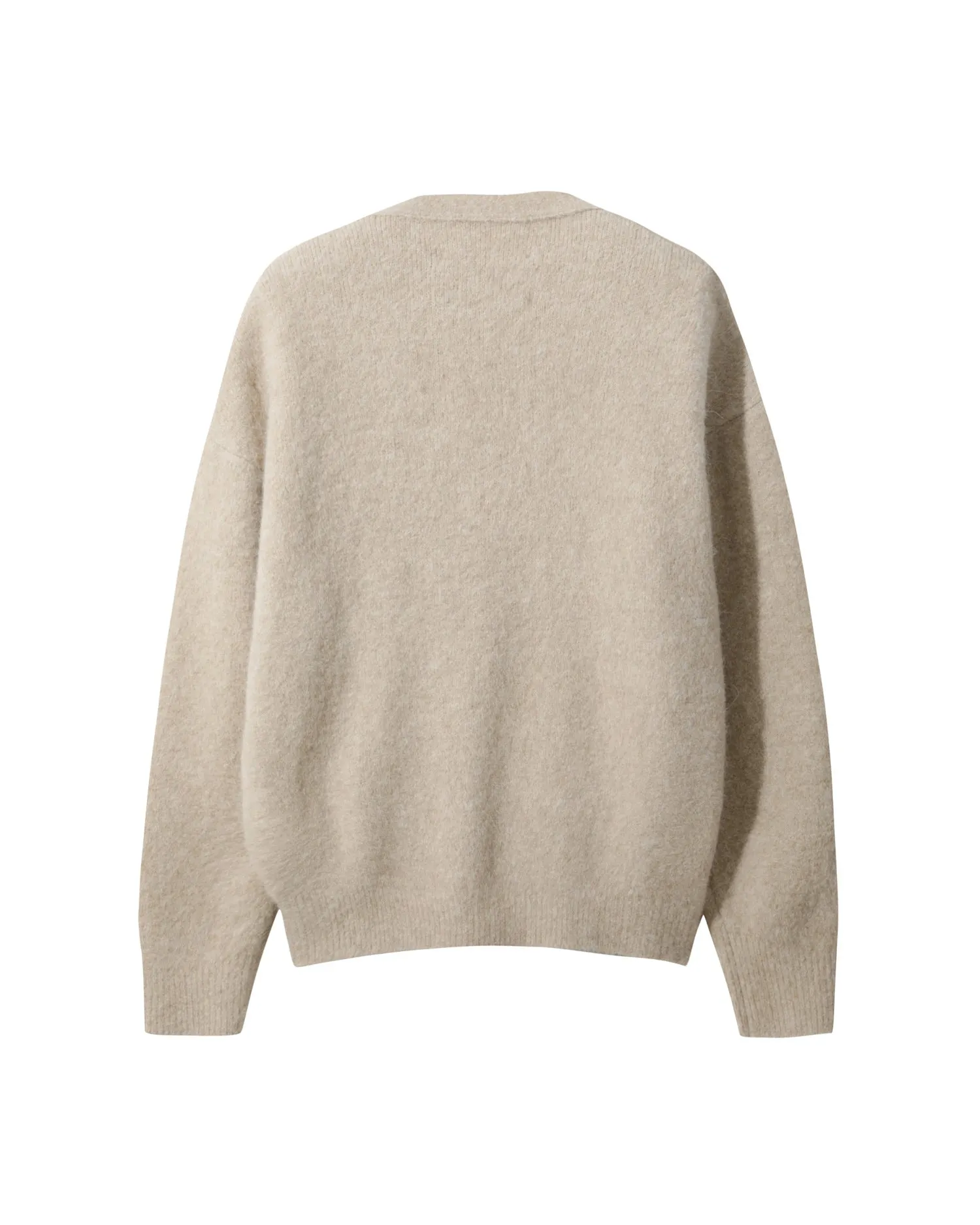 Men Fluffy Alpaca Cardigan