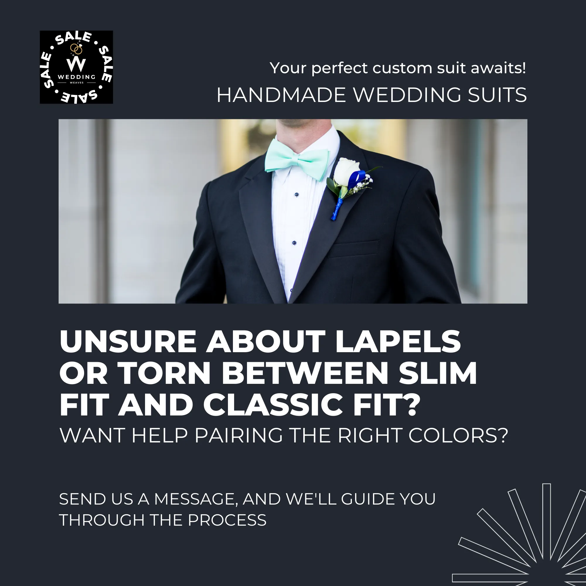 Men's Navy Blue Two-Piece Suit – Elegant Formal Attire for Weddings & Special Occasions