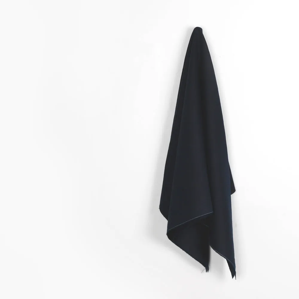 Midweight Soft Linen Mix Twill - Ink (remnant)