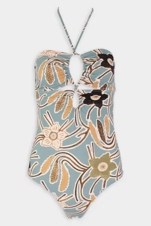 Minorca Maillot One-Piece Swimsuit in Topaz
