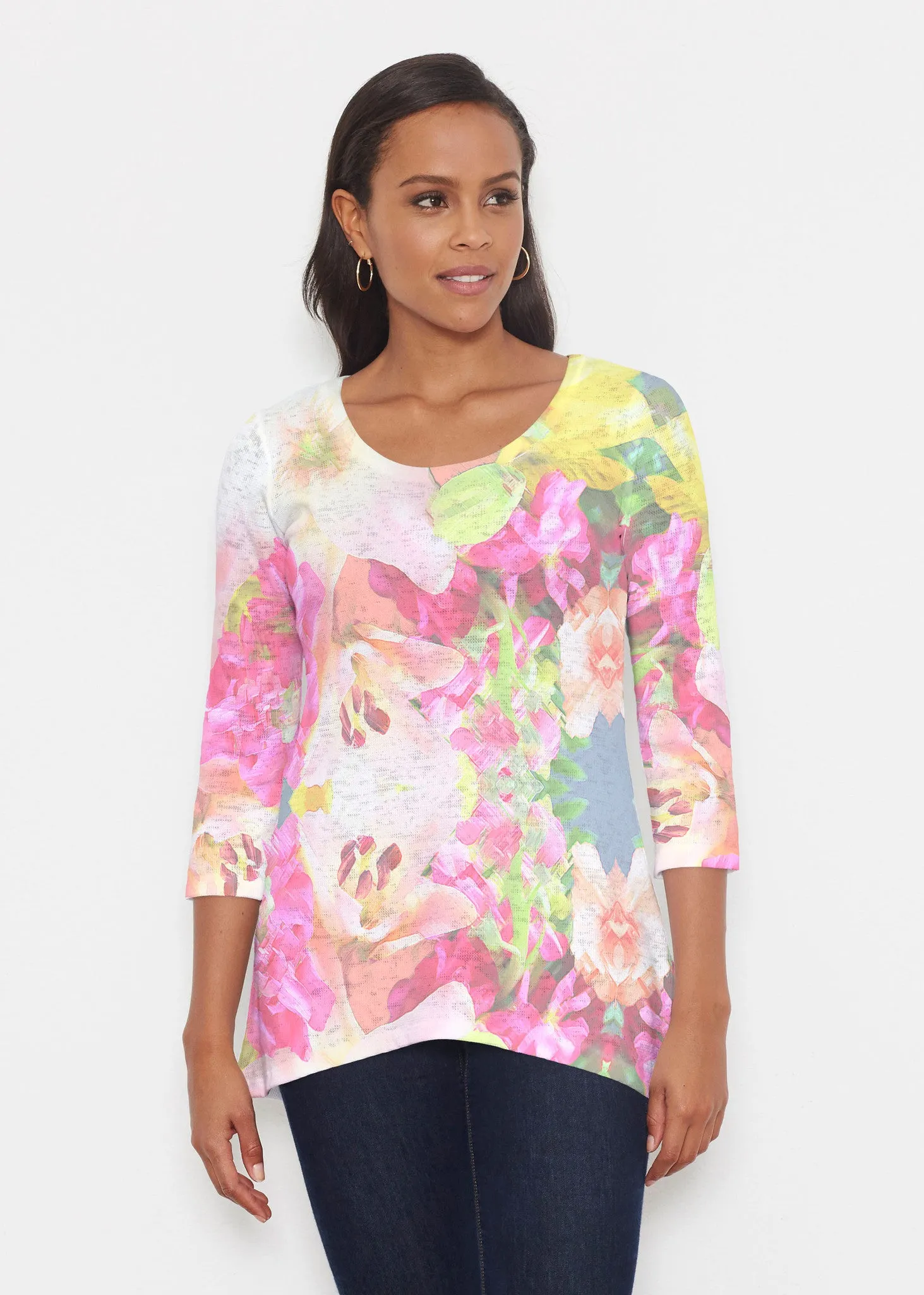 Mirage Pink (13140) ~ Katherine Hi-Lo Thermal Tunic