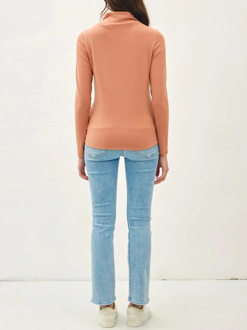 Mock Neck Top - Persimmon FINAL SALE