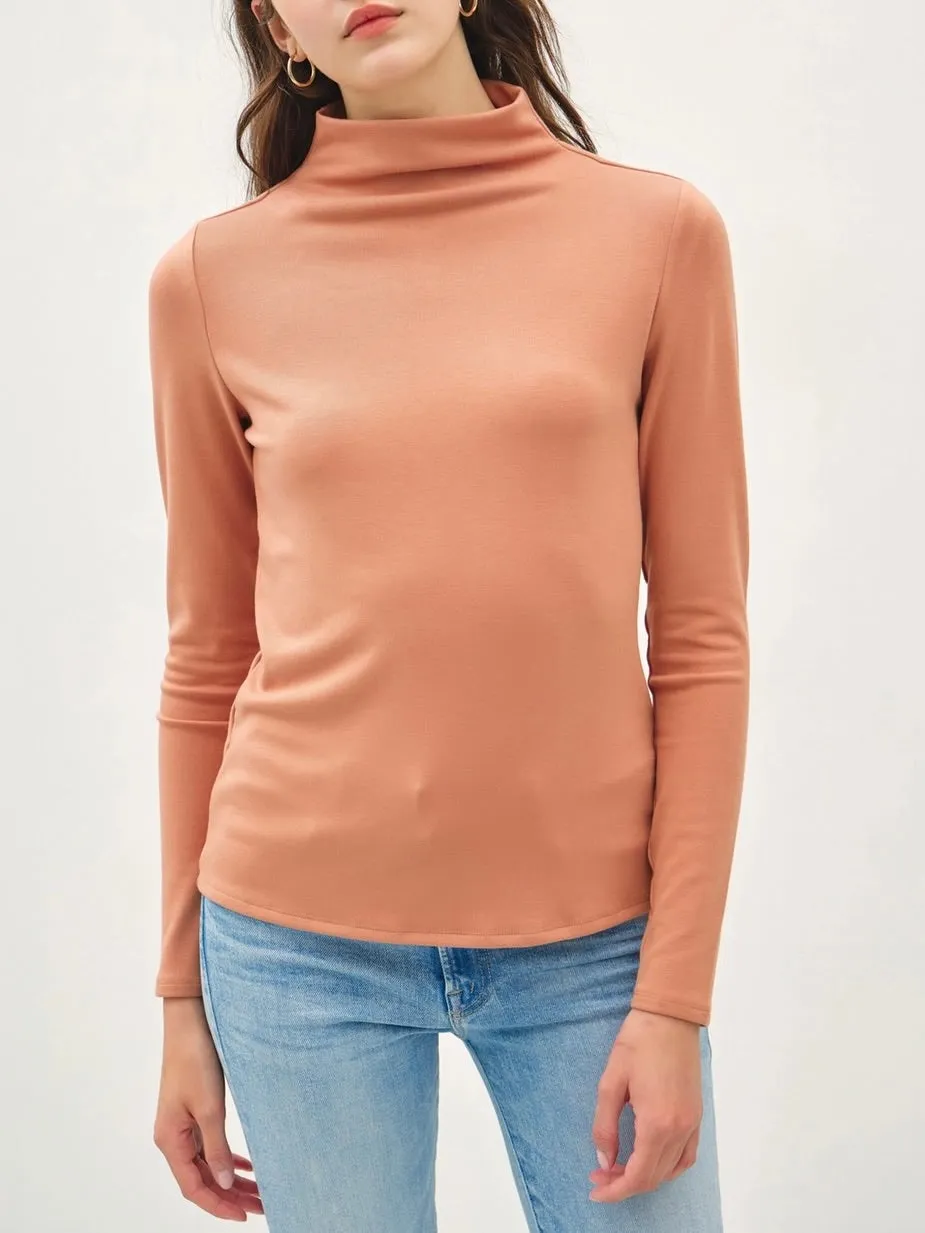 Mock Neck Top - Persimmon FINAL SALE