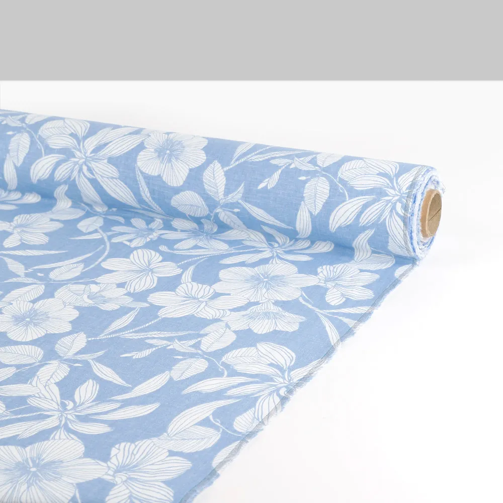 Morning Glory Midweight Linen / Viscose - Blue (remnant)