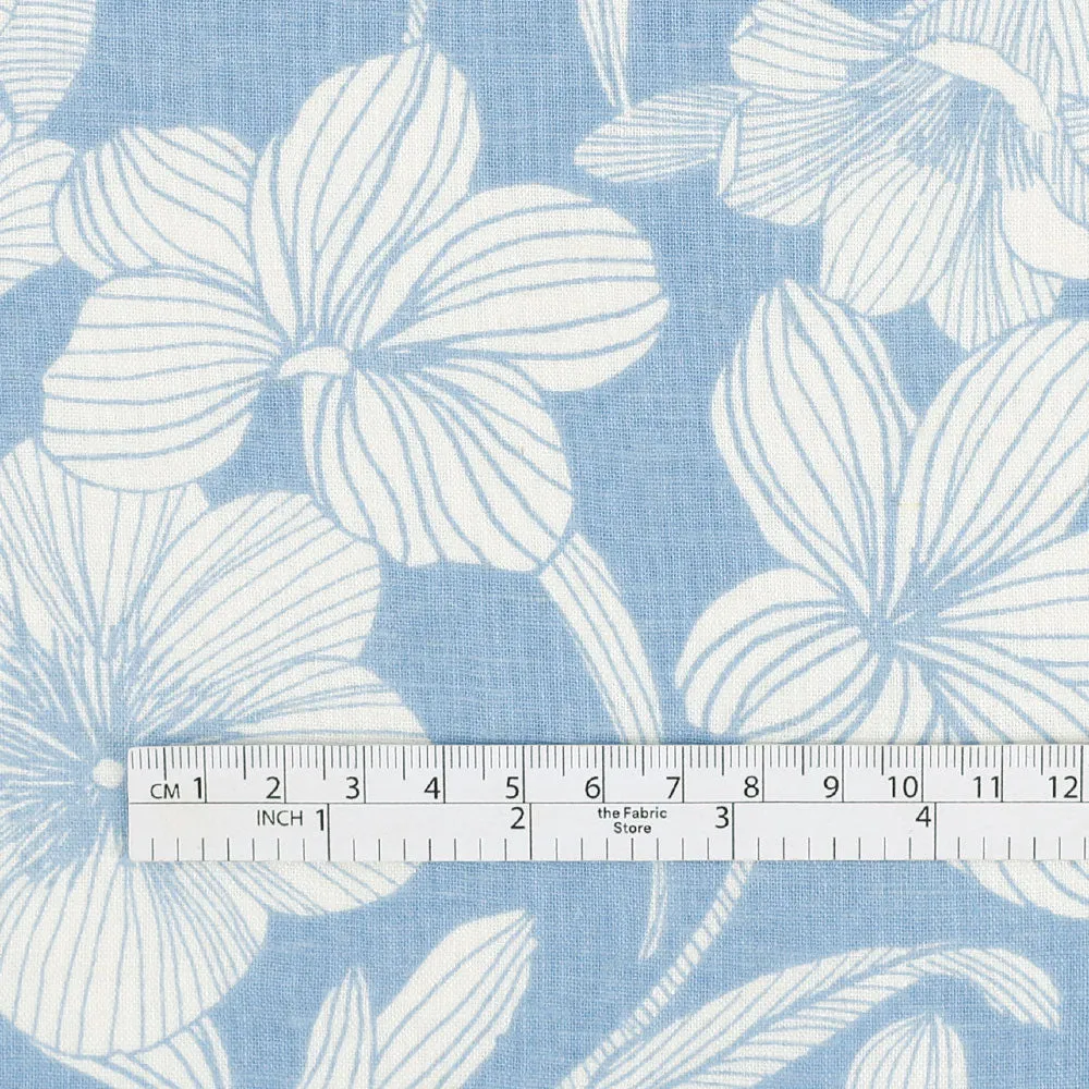 Morning Glory Midweight Linen / Viscose - Blue (remnant)