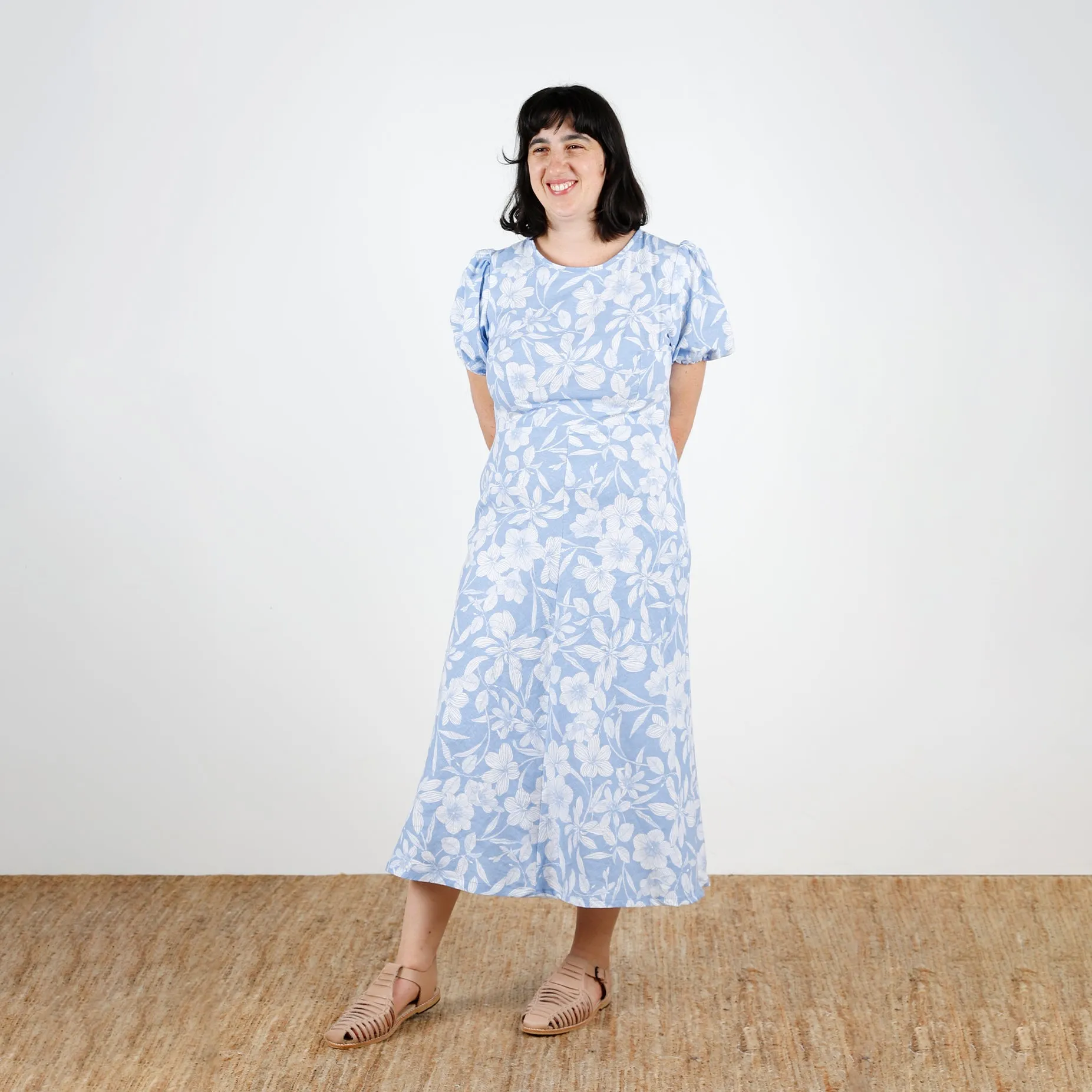 Morning Glory Midweight Linen / Viscose - Blue (remnant)
