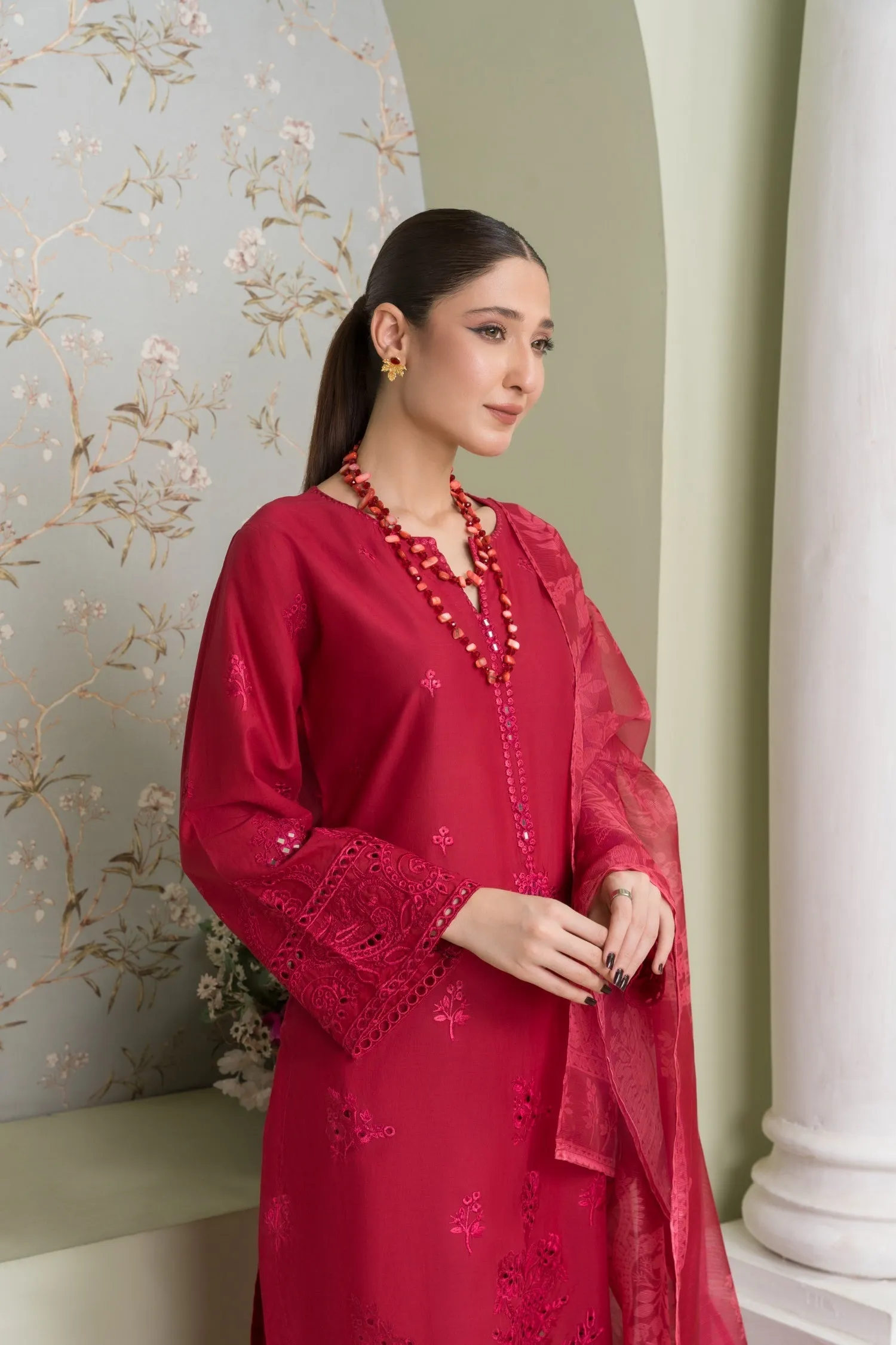MSBMT-17 - Vanzila - Red Readymade Outfit - 3 Piece Suit 2025