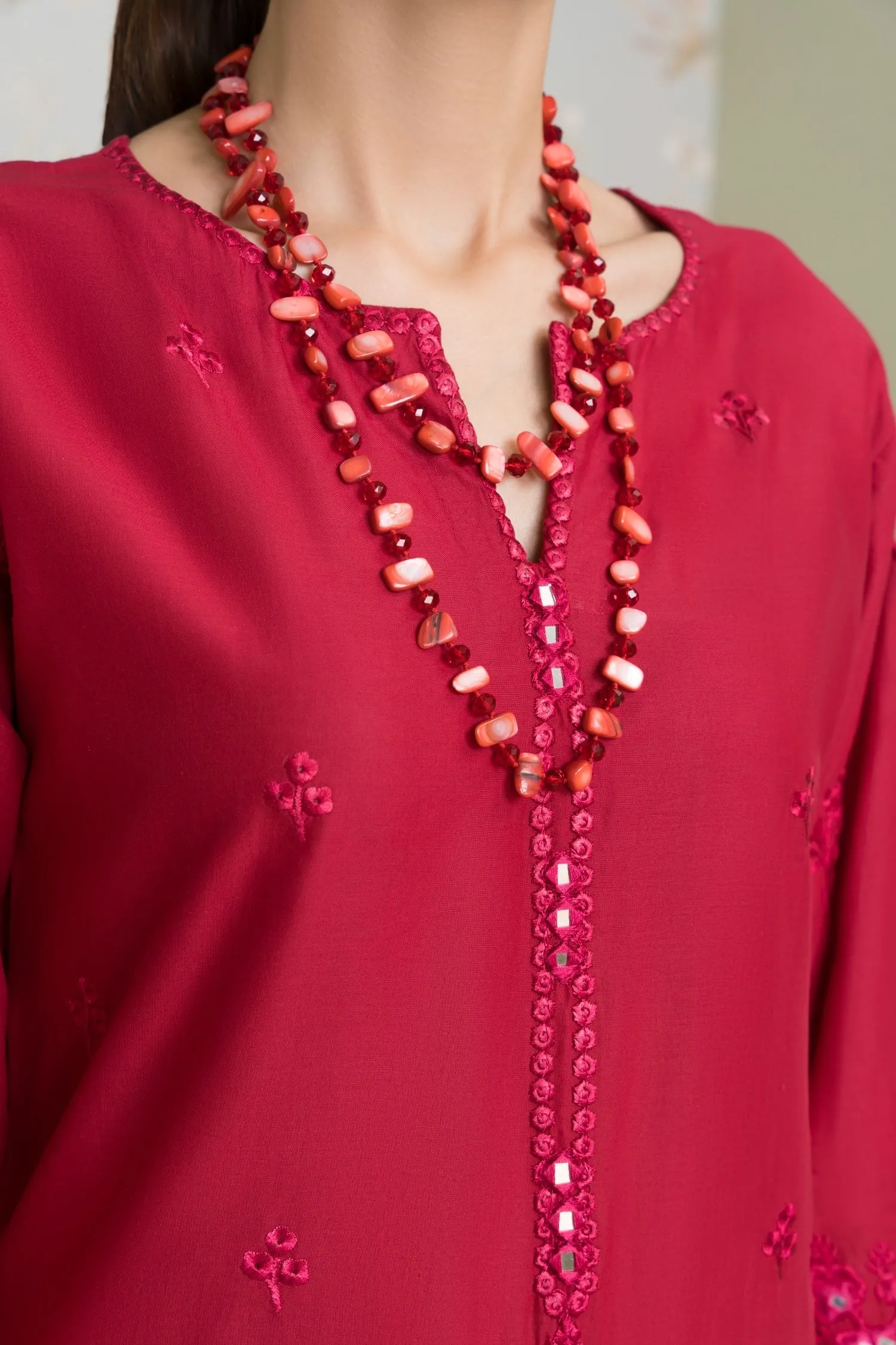 MSBMT-17 - Vanzila - Red Readymade Outfit - 3 Piece Suit 2025