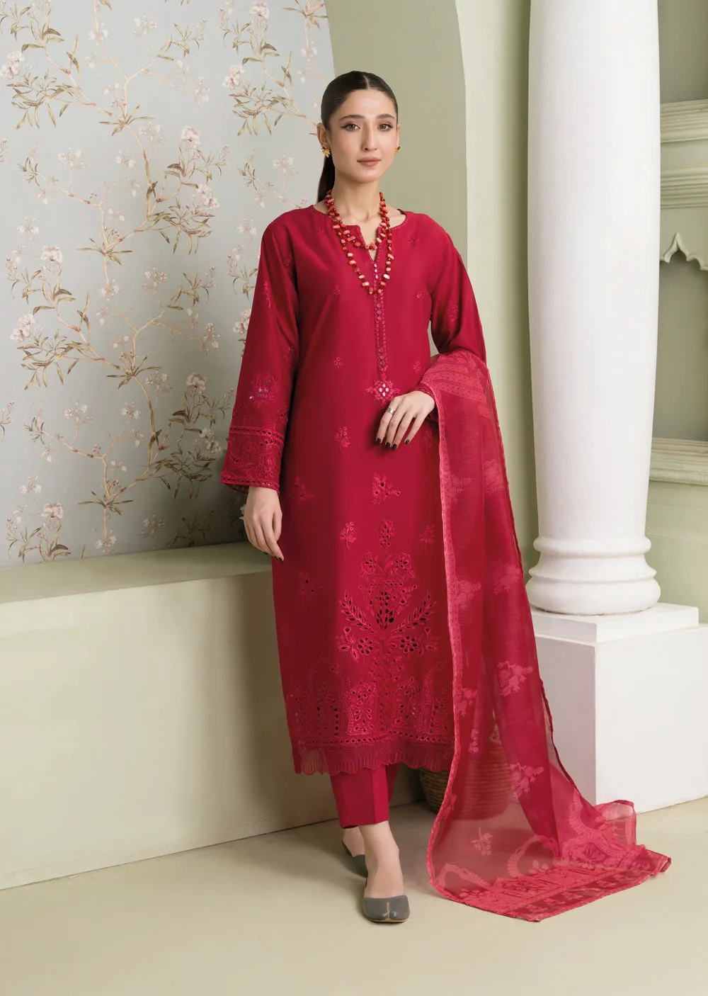 MSBMT-17 - Vanzila - Red Readymade Outfit - 3 Piece Suit 2025