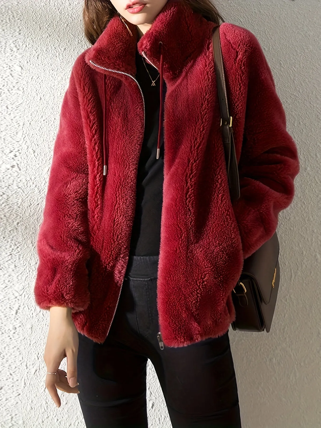 Nabi™ - Cozy Drawstring Teddy Coat