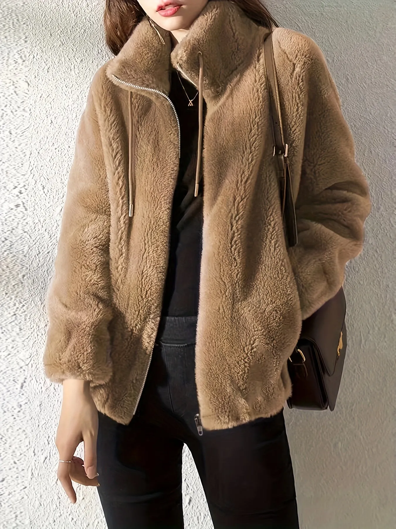 Nabi™ - Cozy Drawstring Teddy Coat