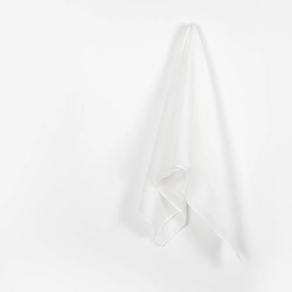 Narrow Linen Voile - White