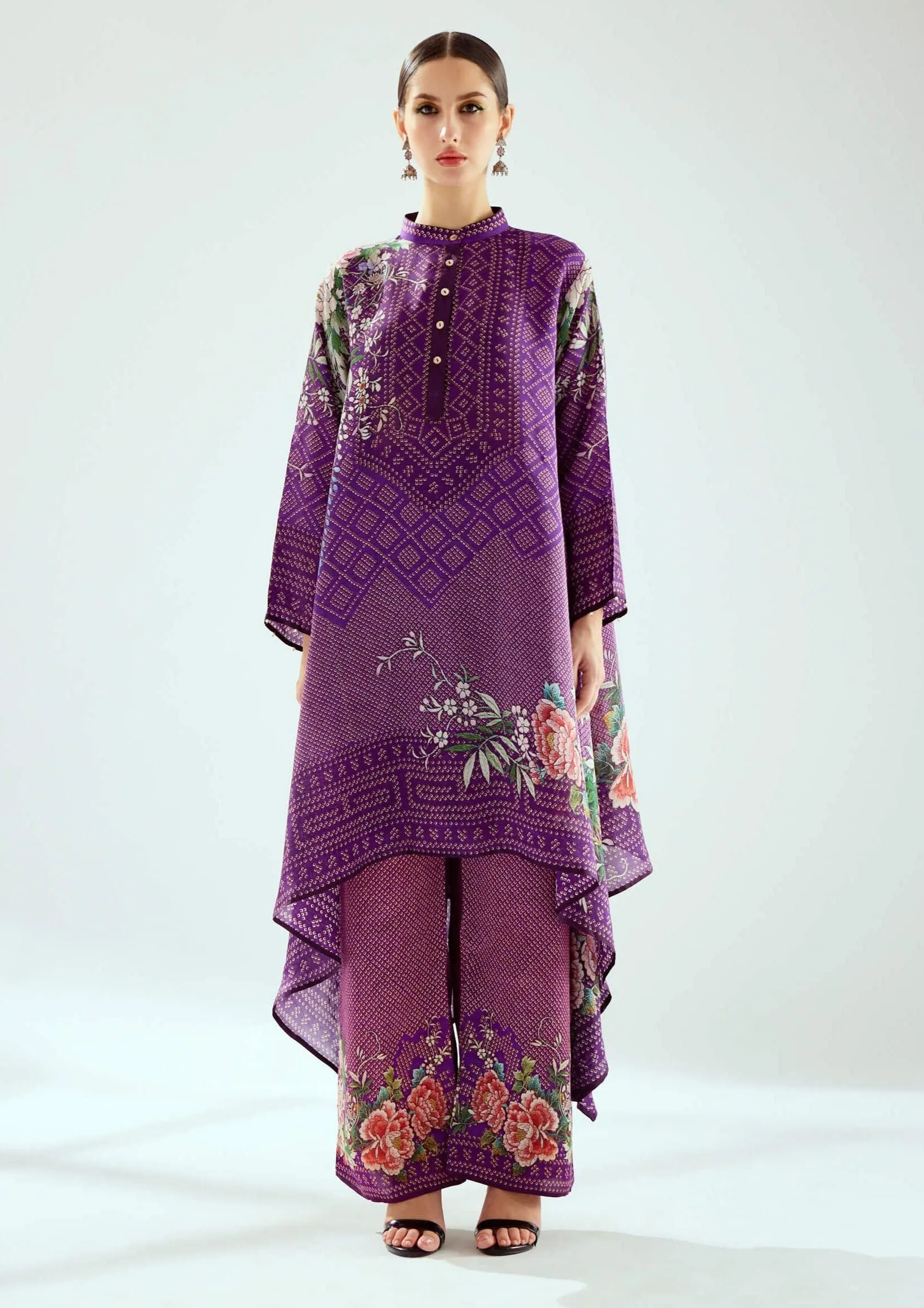 Navya purple draped tunic