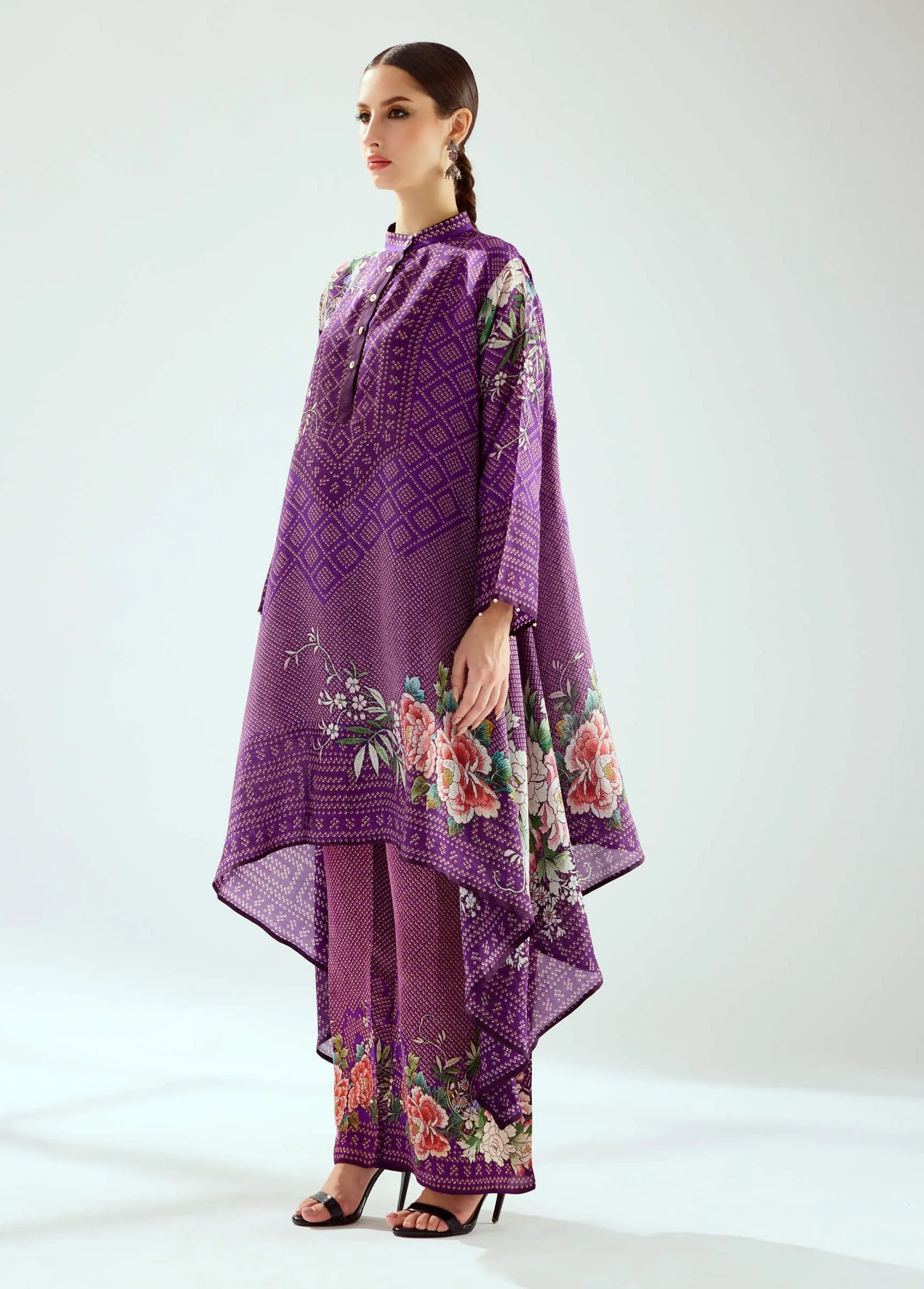Navya purple draped tunic