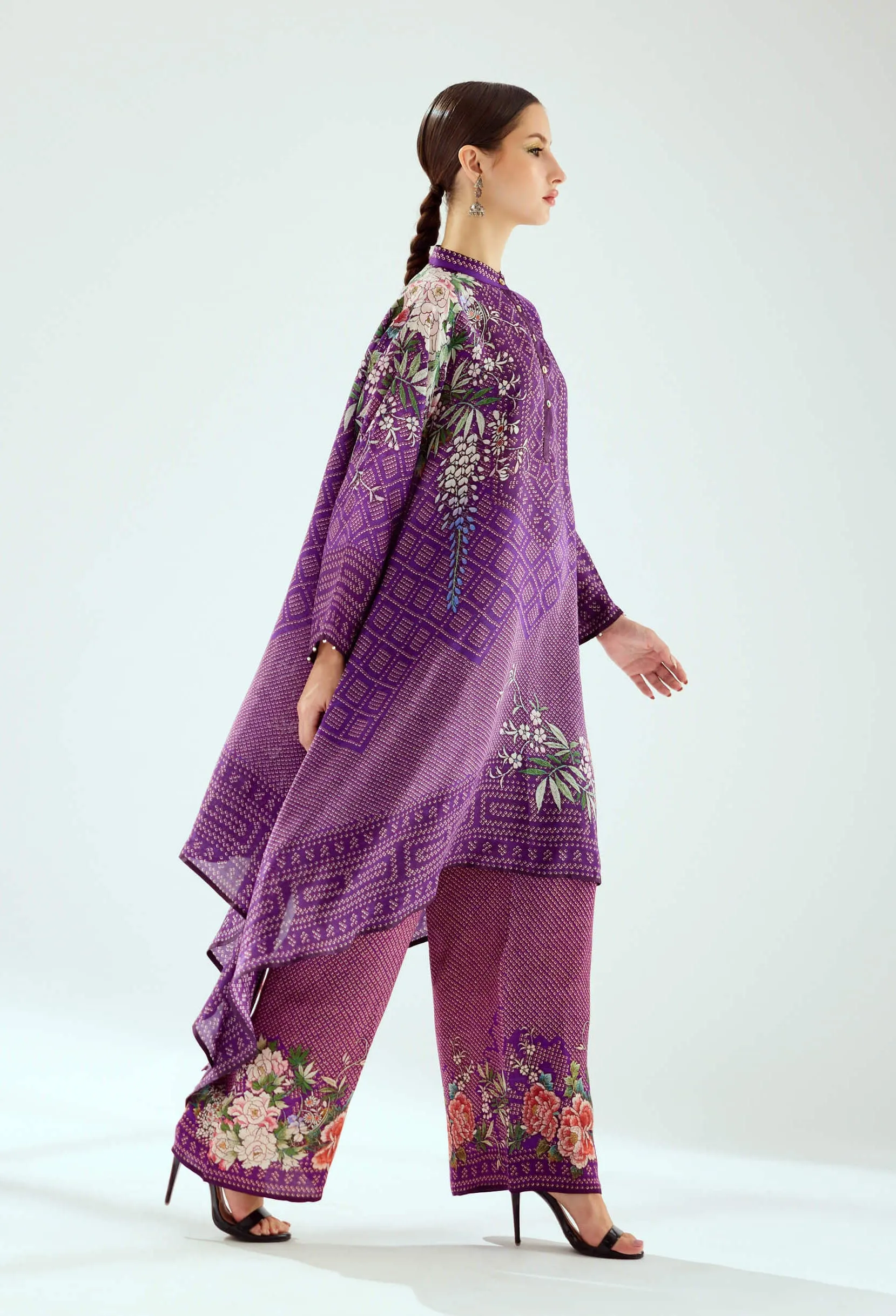 Navya purple draped tunic