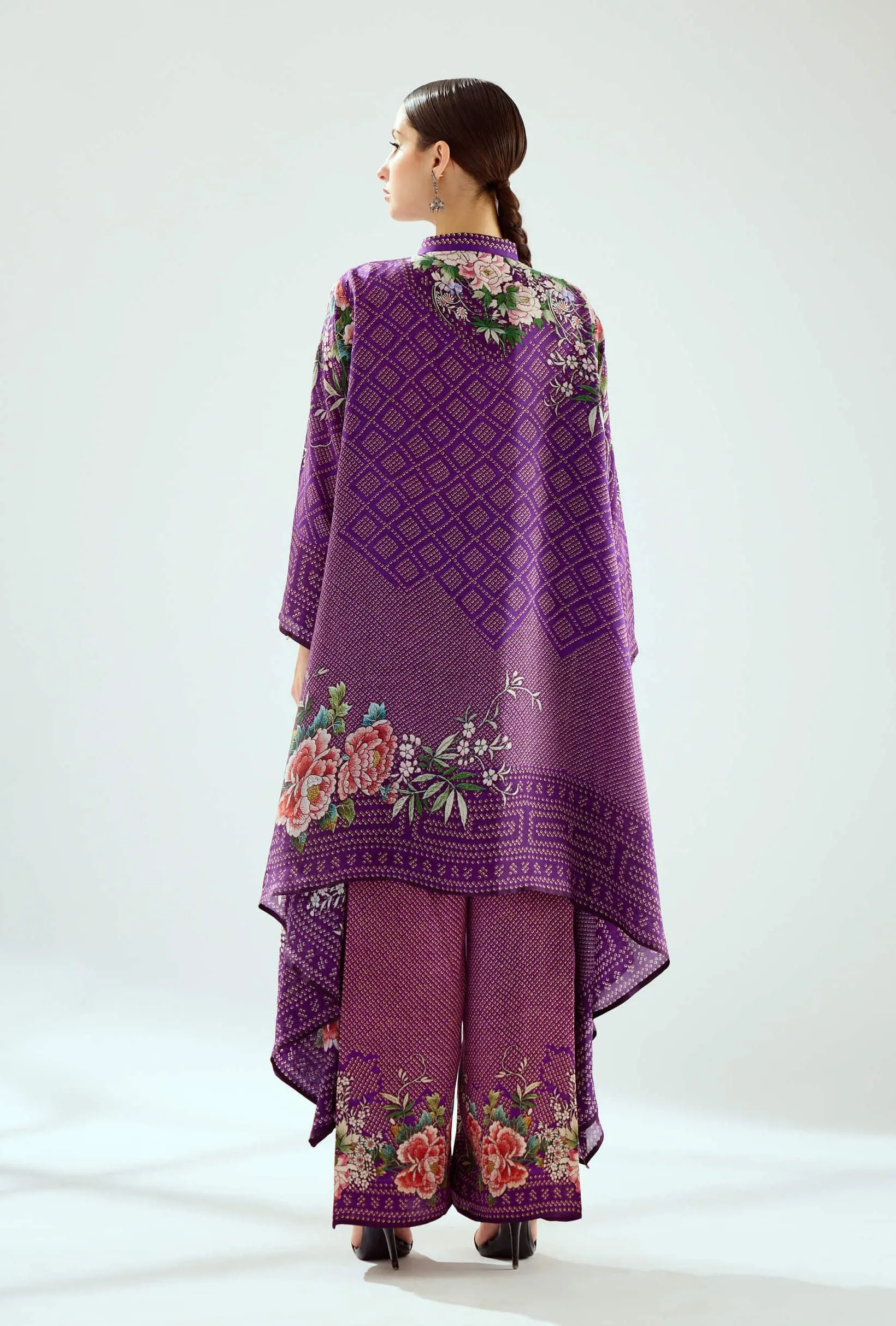 Navya purple draped tunic