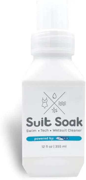 New Retails $27  TRISWIM Suit Soak Wetsuit Cleaner 12 oz | Gentle Detergent for Swim Suits, Tech Suits, and Neoprene Wetsuits | Keep your Swimsuit Clean, Fresh, and Lasting Longer