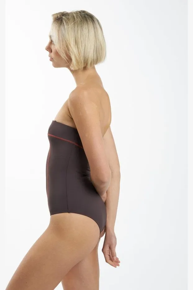 NEXUS STRAPLESS ONE PIECE - CHOCOLATE PLUM