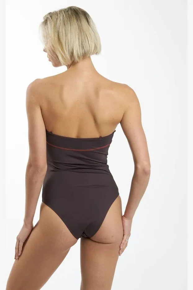 NEXUS STRAPLESS ONE PIECE - CHOCOLATE PLUM