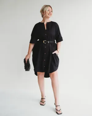 Nina Black Midi Dress