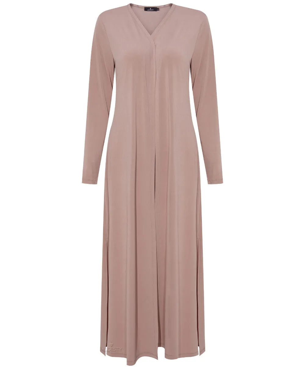 Nude A-Line Long Sleeve Jersey Cardigan