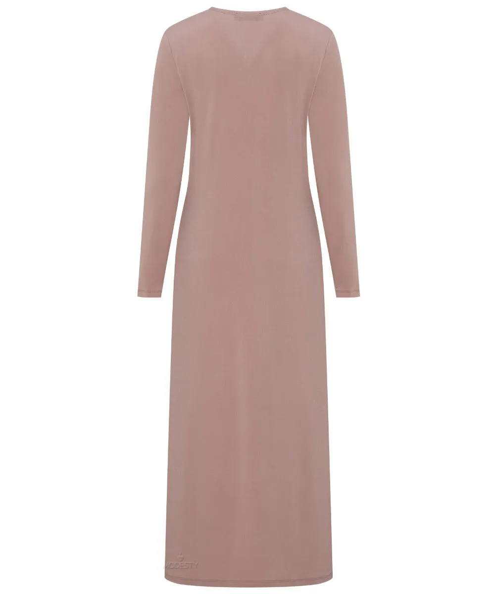 Nude A-Line Long Sleeve Jersey Cardigan