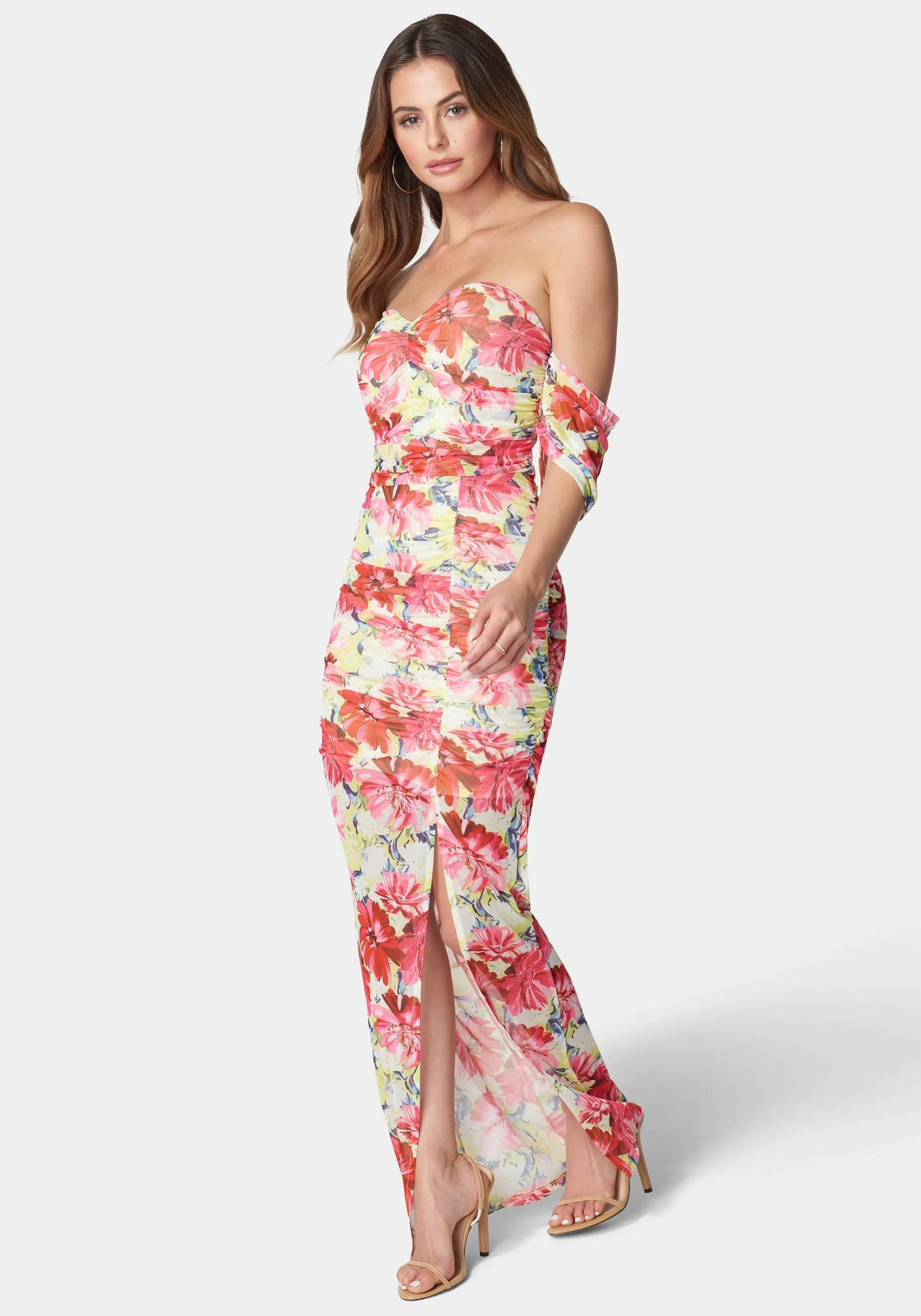 Off Shoulder Mesh Dress
