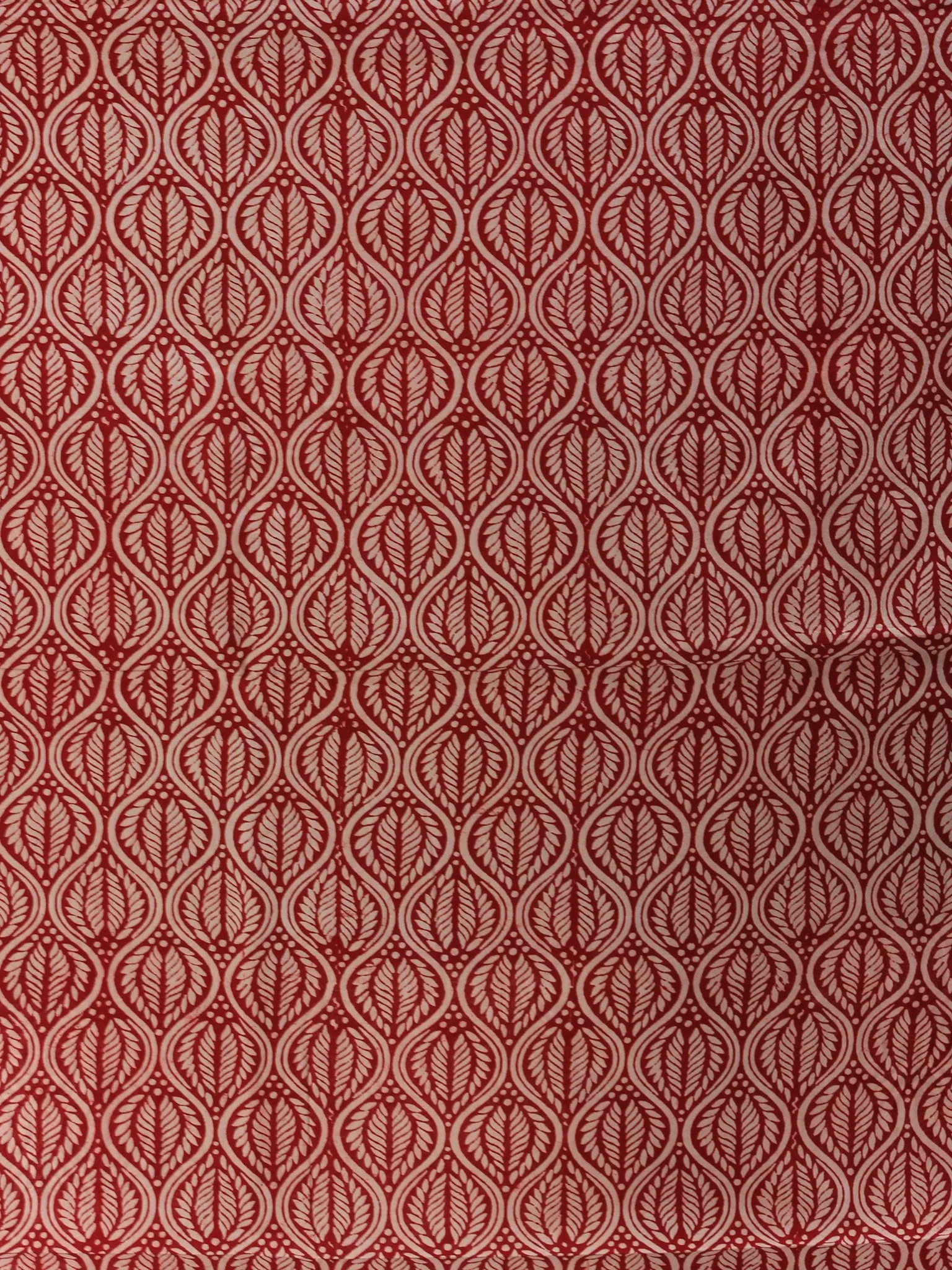 Off White Black Red Bagh Hand Block Printed Cotton Suit-Salwar Fabric With Cotton Dupatta (Set of 3) - SU01HB416
