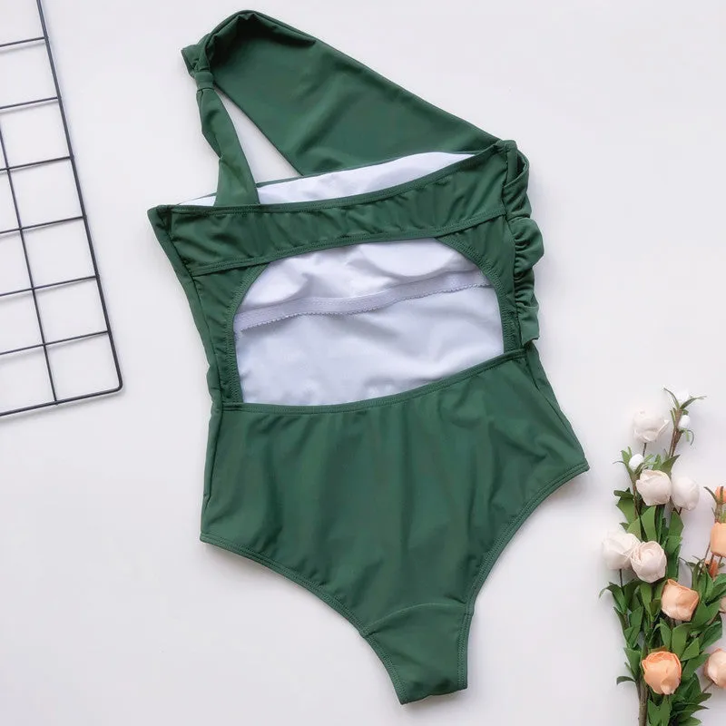 One-shoulder One-piece Swimwear