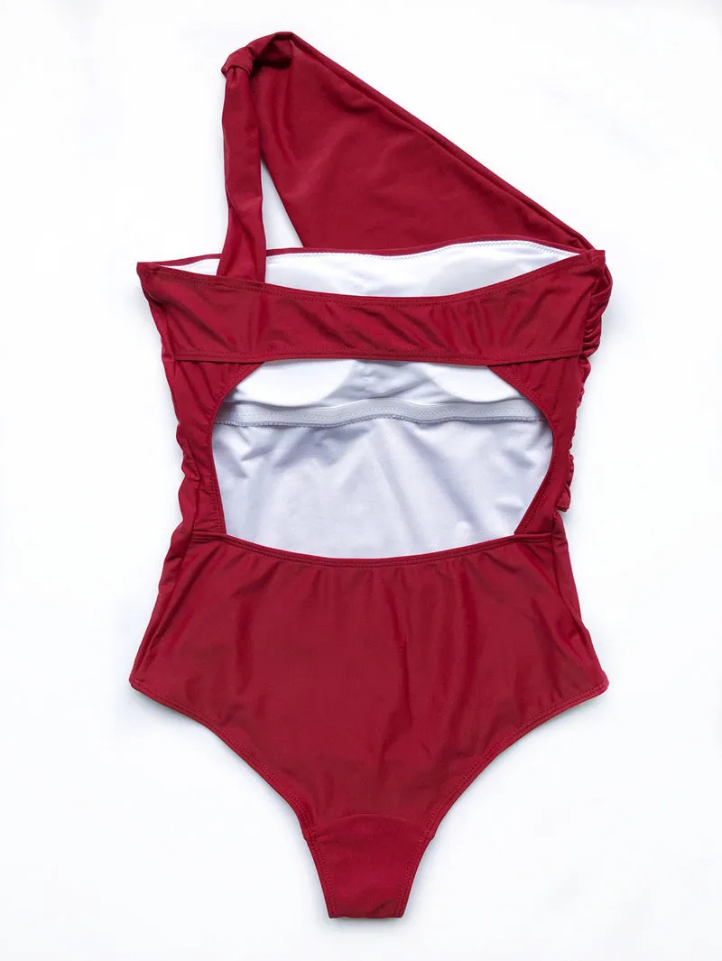 One-shoulder One-piece Swimwear