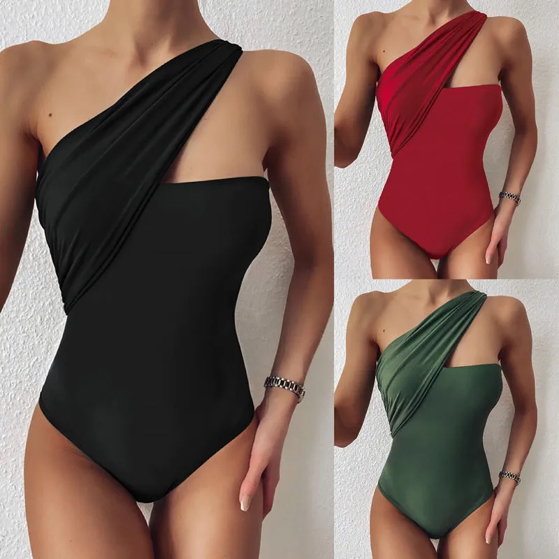 One-shoulder One-piece Swimwear