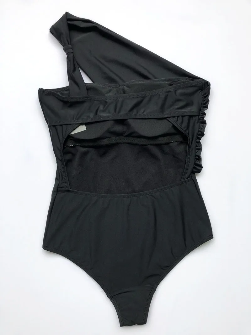 One-shoulder One-piece Swimwear