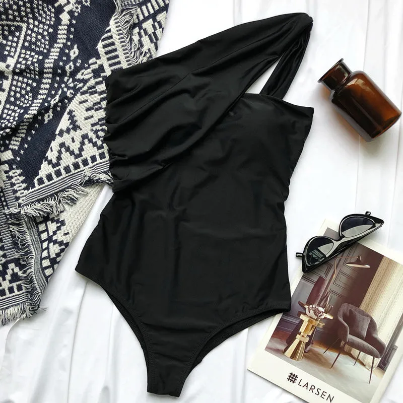 One-shoulder One-piece Swimwear