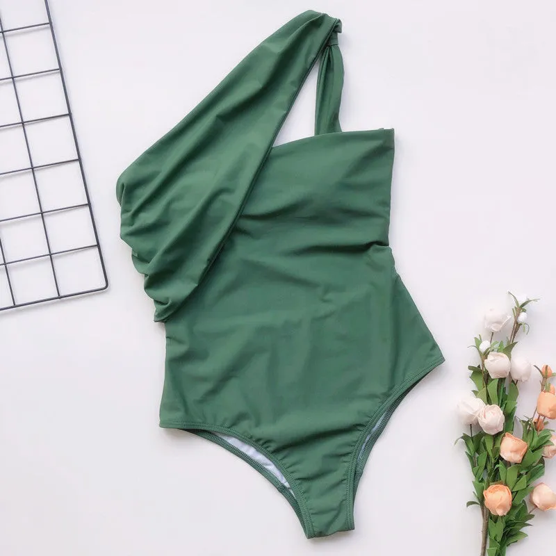 One-shoulder One-piece Swimwear