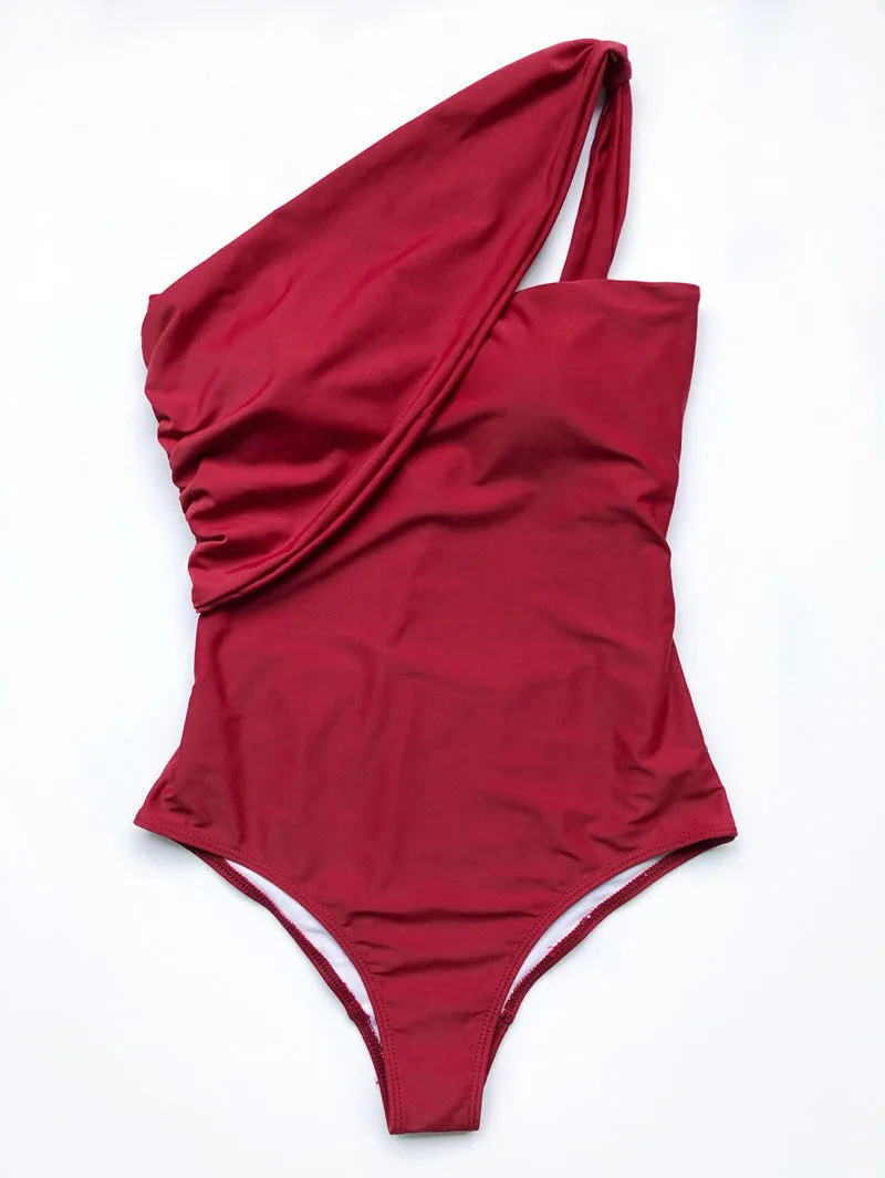 One-shoulder One-piece Swimwear