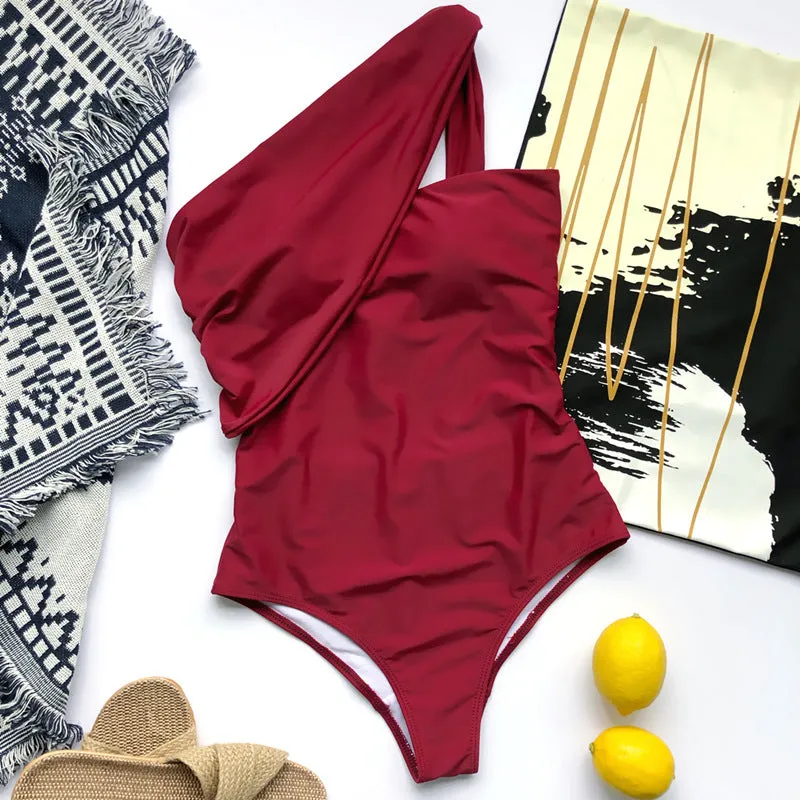 One-shoulder One-piece Swimwear