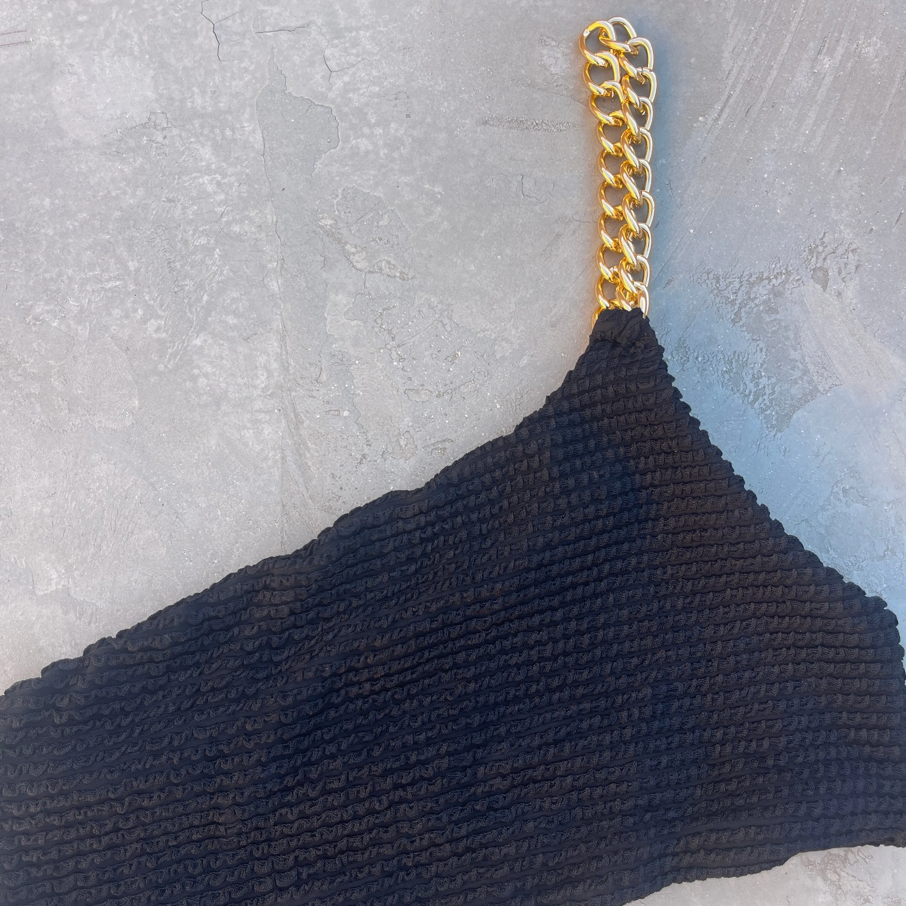 Onyx Black Textured Silvia One Piece Swimwear
