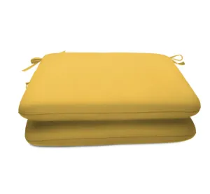Outdoor Sunbrella Seat Cushion (Set of 2) Sol 72 Outdoor™ Cushion Color: Spectrum Daffodil Cushion Size: 20" W x 18" D