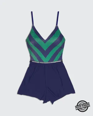 Overall Arava Navy Green Stripes